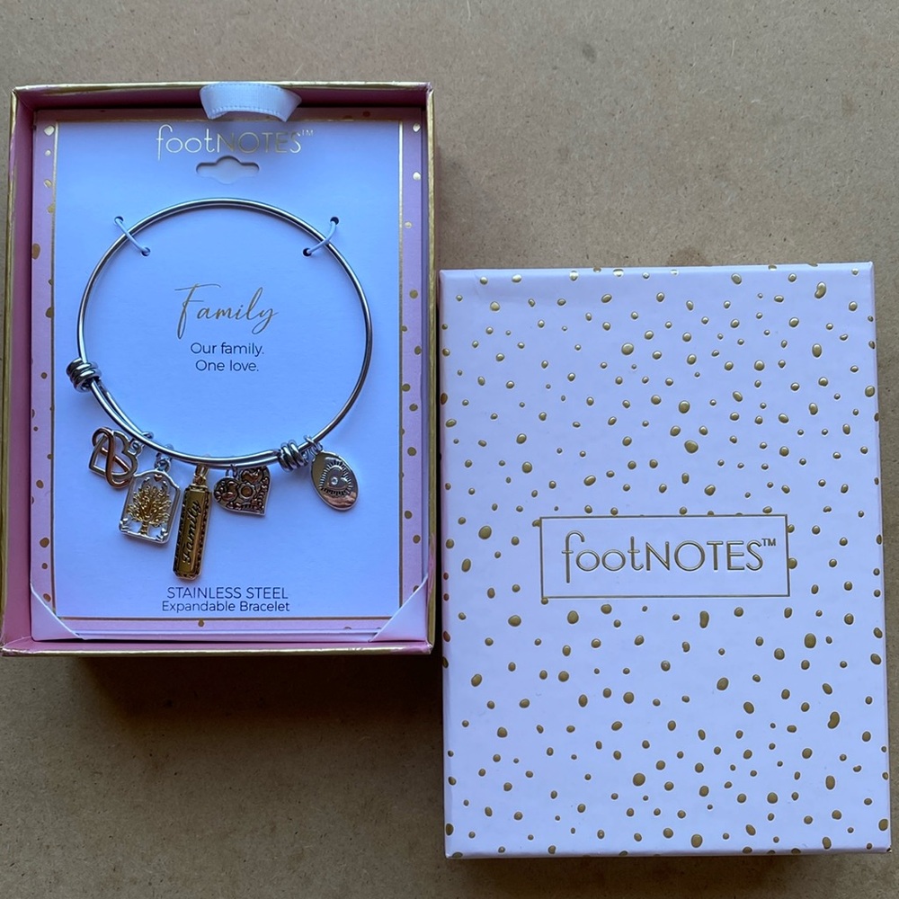New Footnotes “Family” Stainless Steel Expandable Bracelet